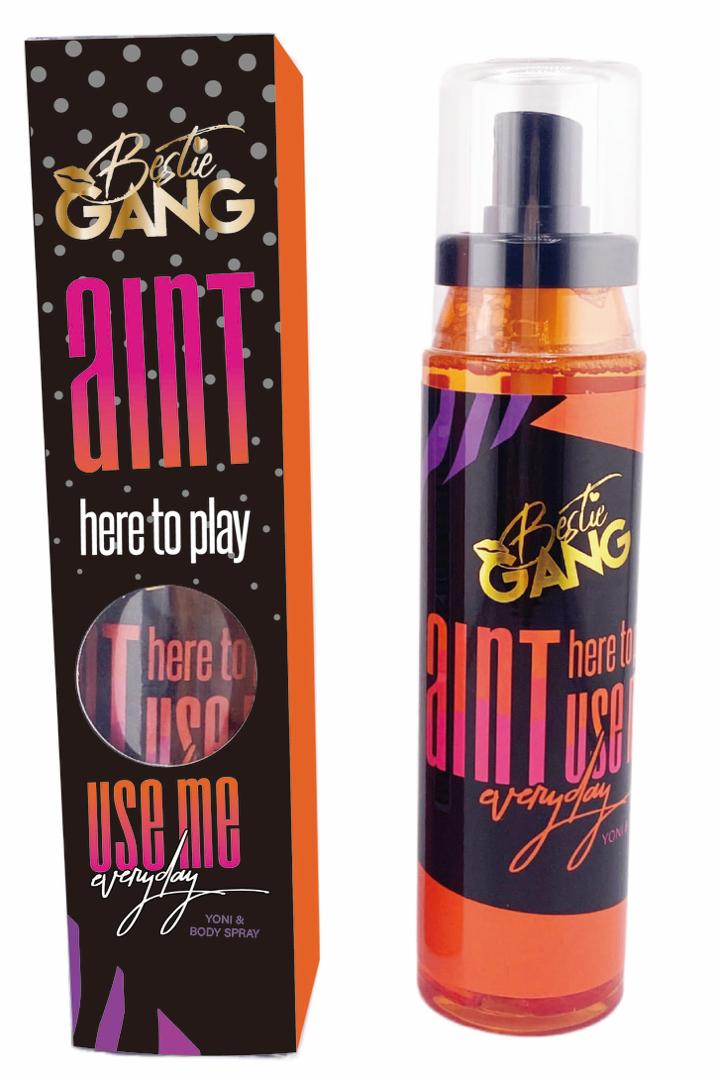 “24 & More” Ain’t here to play Use me everyday All Purpose PH & Body Spray