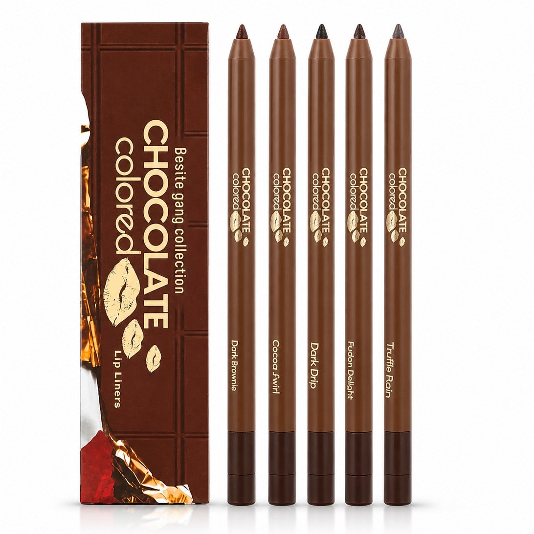 Chocolate Colored Lip Liner Set – Rich, Long-Lasting Lip Definition